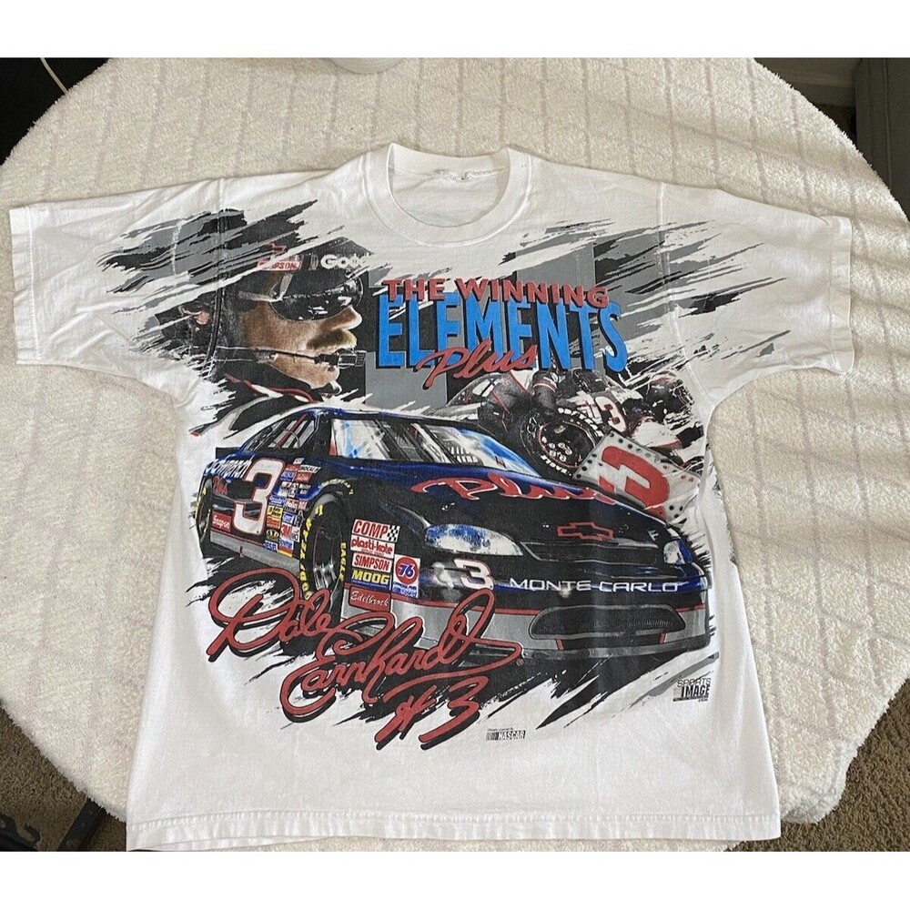Vintage Dale Earnhardt #3 Sports Image 1997 AOP 2 Sided  Men’s T Shirt Size L - Picture 3 of 16